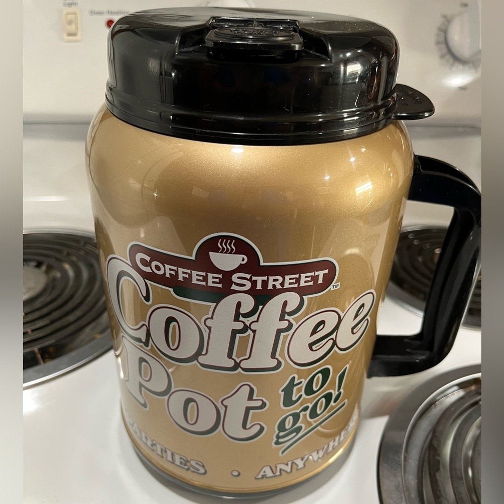 Coffee Street Gold Travel Pot